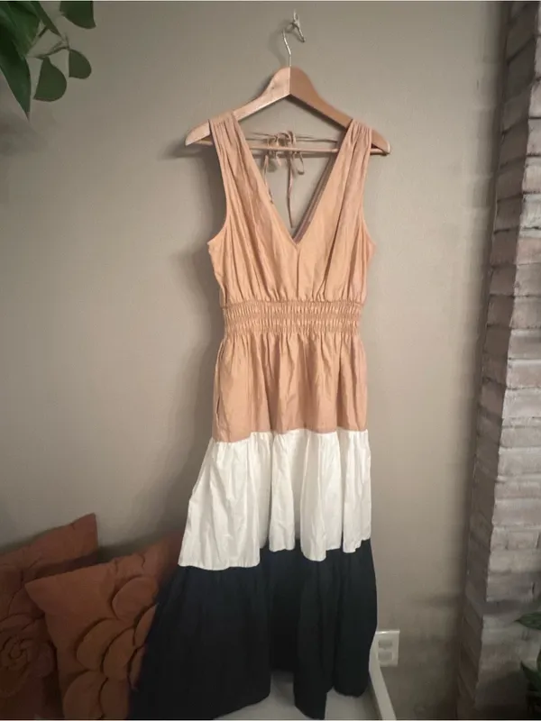 ANTHRO Maeve Colorblock Tiered Maxi Dress - Image 5