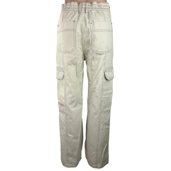 Urban Outfitters BDG Women's White High Rise Relaxed Straight Leg Cargo Pant 28 - Image 3