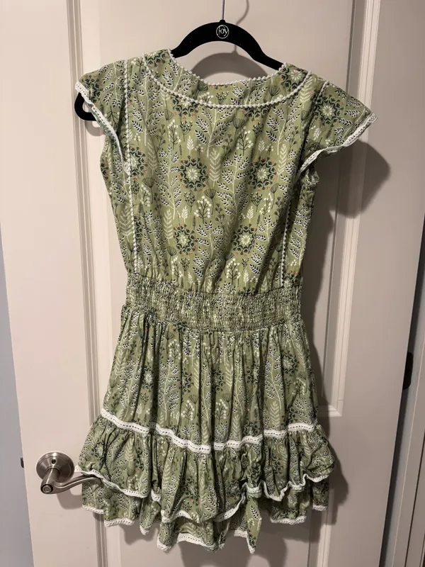 Madison Mathews Green Floral Print Mini Dress | XS - Image 3