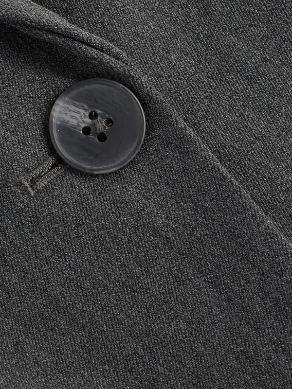 Express Editor Women’s Fitted Gray One Button Blazer with Black Lining - Image 8