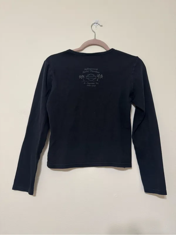 Harley-Davidson Black Long Sleeve Script Logo Shirt - Image 3