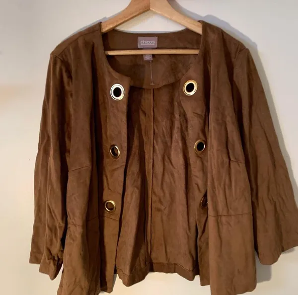 Chico’s Suede Jacket size Medium - Image 2