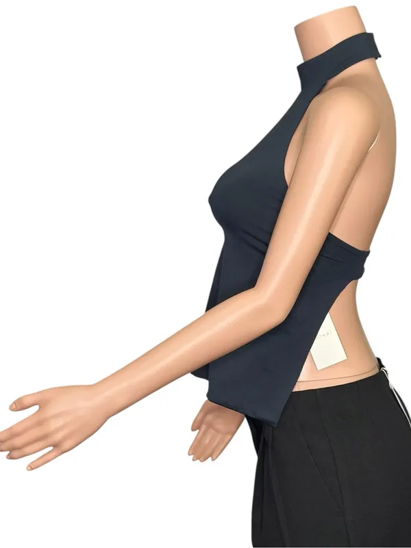 KOOKAÏ Kaye Halter Open Back Top, Blueberry, FR36/US4 - Image 6