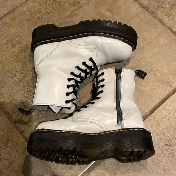 Dr Martens White Jadon Leather Boot Unisex Size 5W 4M EU36 - Image 10
