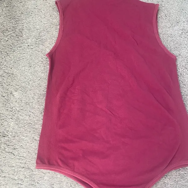Magenta Pink Bodysuit with Sleeveless Design and Peephole in the back - Image 3