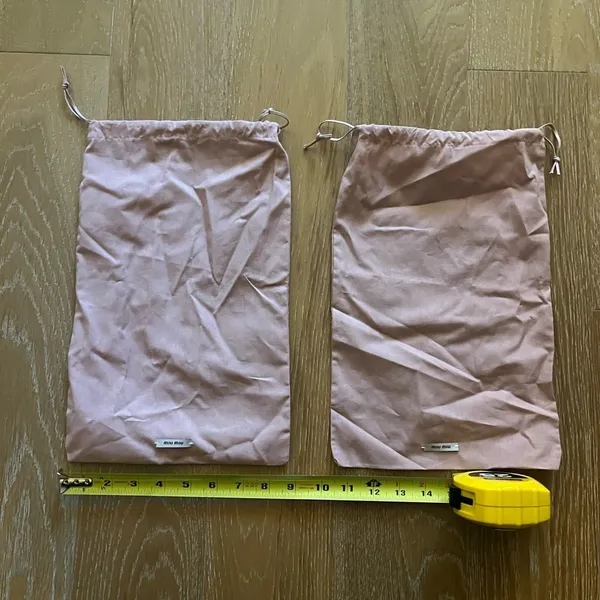 Two authentic Miu Miu dustbag for shoes. Barely Used. - Image 4