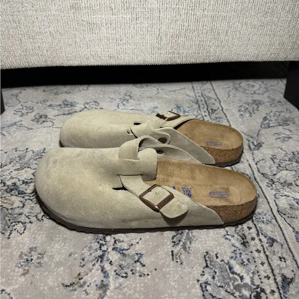 Birkenstock Boston Clogs in Taupe - Image 5