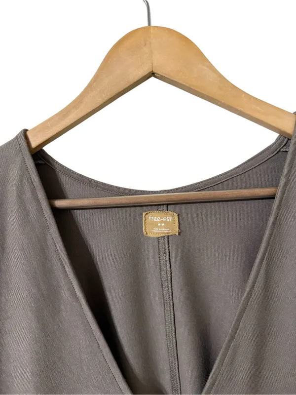FREE PEOPLE Free-est Good Feels Gray Wide Sleeve Mini Dress - Image 7