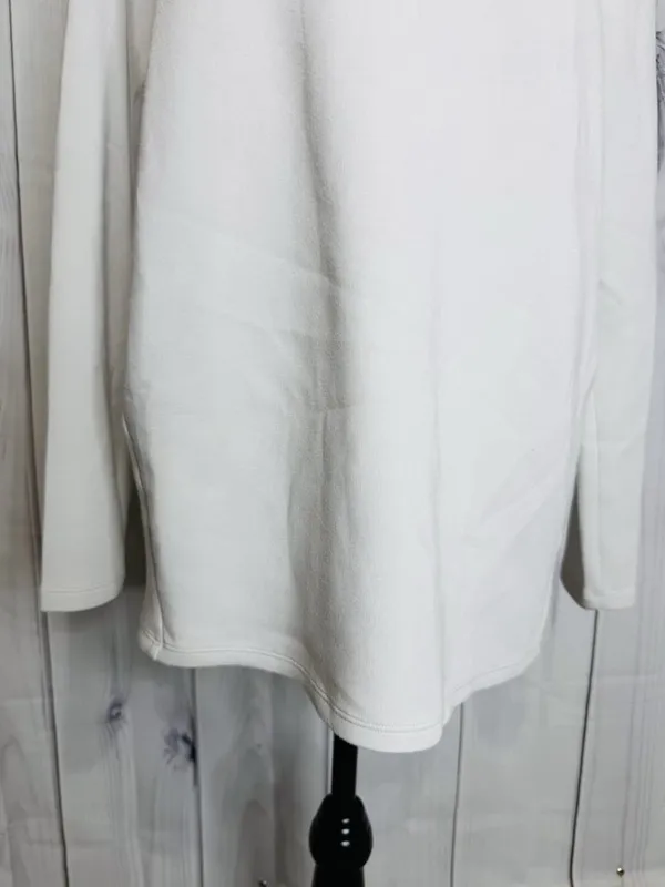 Spanx Air Essentials Got-Ya-Covered Mock Neck Pullover Top Off White Sz XL - Image 3