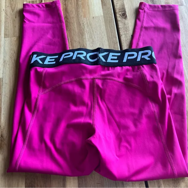 Nike Pro Dri-Fit Leggings Women’s Small Pink Athletic Training Tights - Image 5