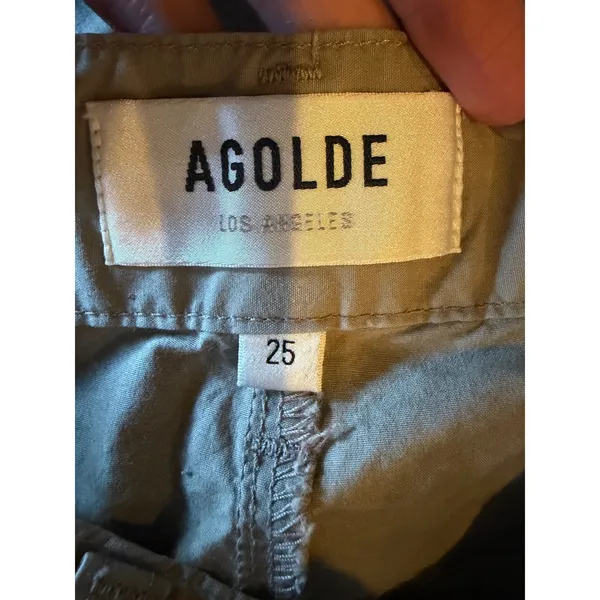 Agolde Daria Utility Pants Women 25 Khaki Tan Poplin Cargo Streetwear Designer - Image 8