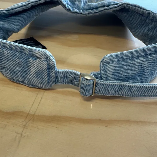 Zara Denim Sun Visor Light Wash Blue Cotton Adjustable Hat 0653/048/400/M - Image 3