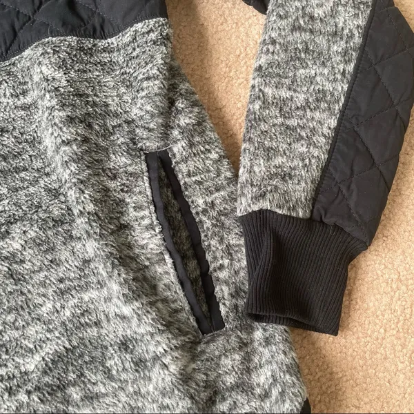 Asymmetrical Snap Up Fleece Grey Abercrombie - Image 6