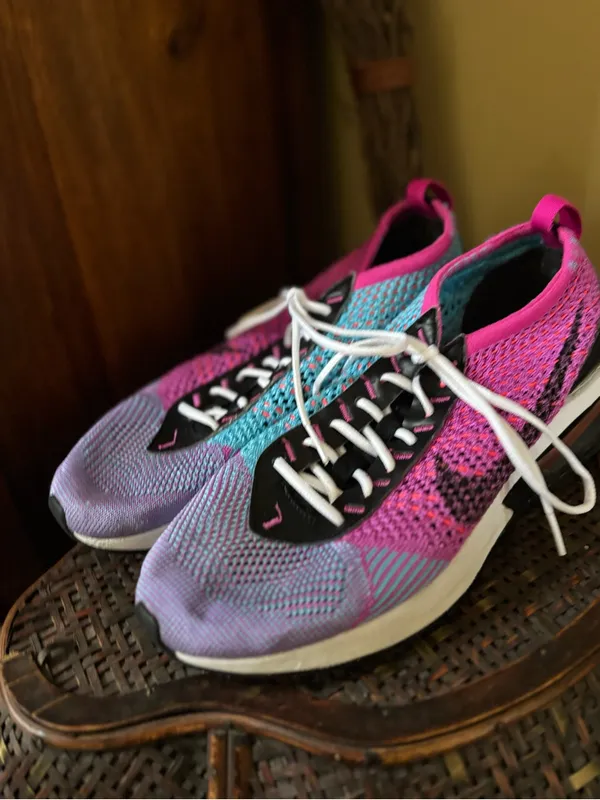 Nike Women’s Pink, Purple & Teal Knit Running Sneakers - Image 3