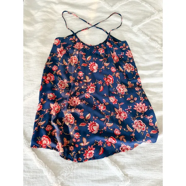 Abercrombie & Fitch | Floral Mini Dress Blue Pink | Sz S - Image 5