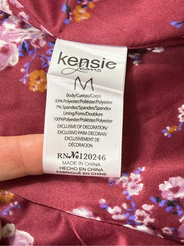 Kensie Wine Velvet Single-Button Blazer Size Medium NWT - Image 8