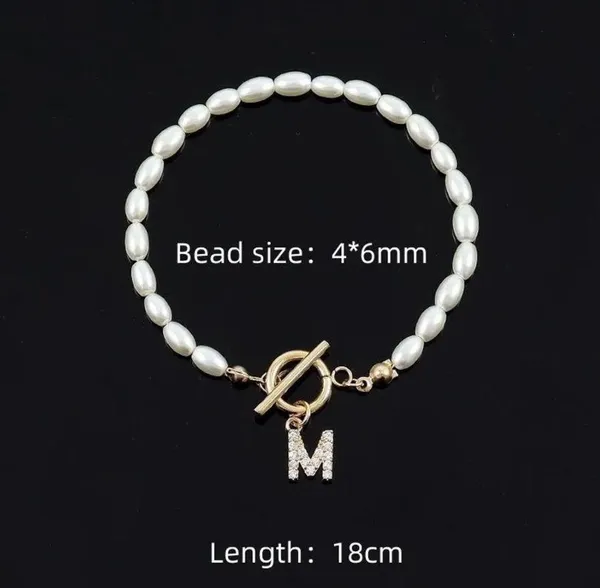 Initial “I” Gold And Pearl Bracelet - Image 3