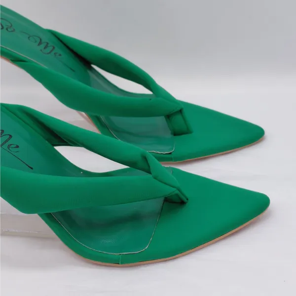 Womens Wedge Heel Sandals Size 7 Green Wedding Cocktail Party Y2K Revival So Me - Image 6