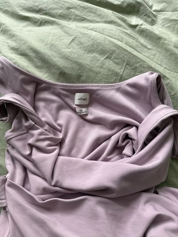 Aritzia Wilfred Wrap Midi Dress - Image 3