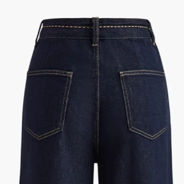 Commense Wide Leg Jeans Pants Vintage Style Denim Navy Blue Dark Wash NEW NWT XL - Image 6