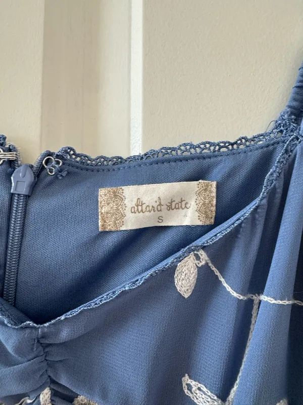 Altar'd State Dress Blue Floral - Image 3