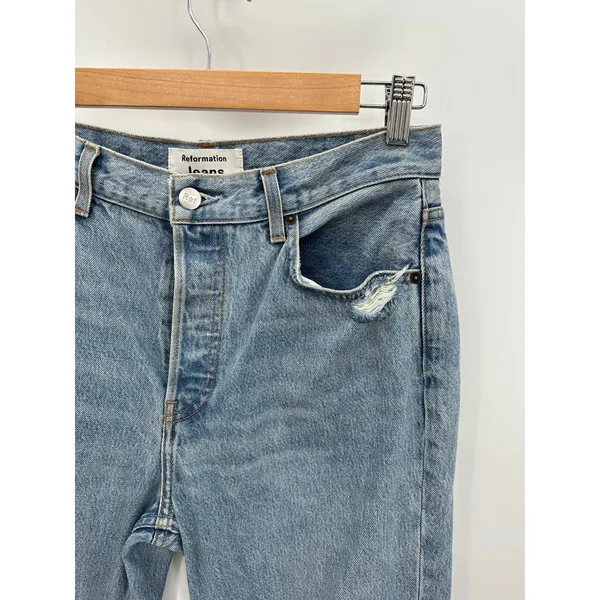 Reformation Womens Mid Rise Relaxed Jeans Size 28 Organic Cotton‎ Sustainable - Image 5