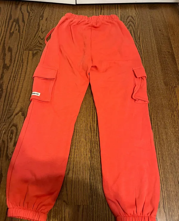 Orange Cargo Sweatpants - Image 2