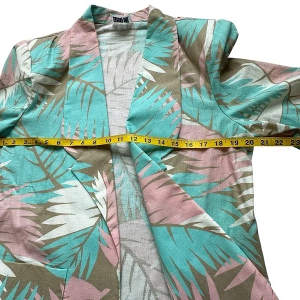VTG Preppy 80s Blazer Pastels 14 Eclectic Prep Light Academia Y2K 3/4‎ Sleeve - Image 12
