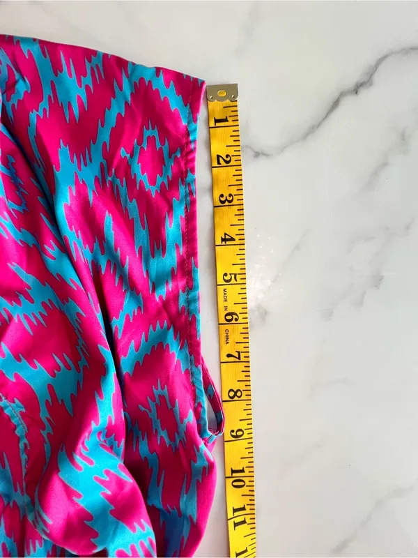 Cupshe Pink & Aqua V-Neck Elastic-Waist Beach Coverup - Image 8