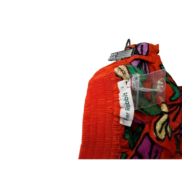 Roller Rabbit Jorales Sierra Embroidered Floral Shorts Red Orange Small NWT‎ - Image 5