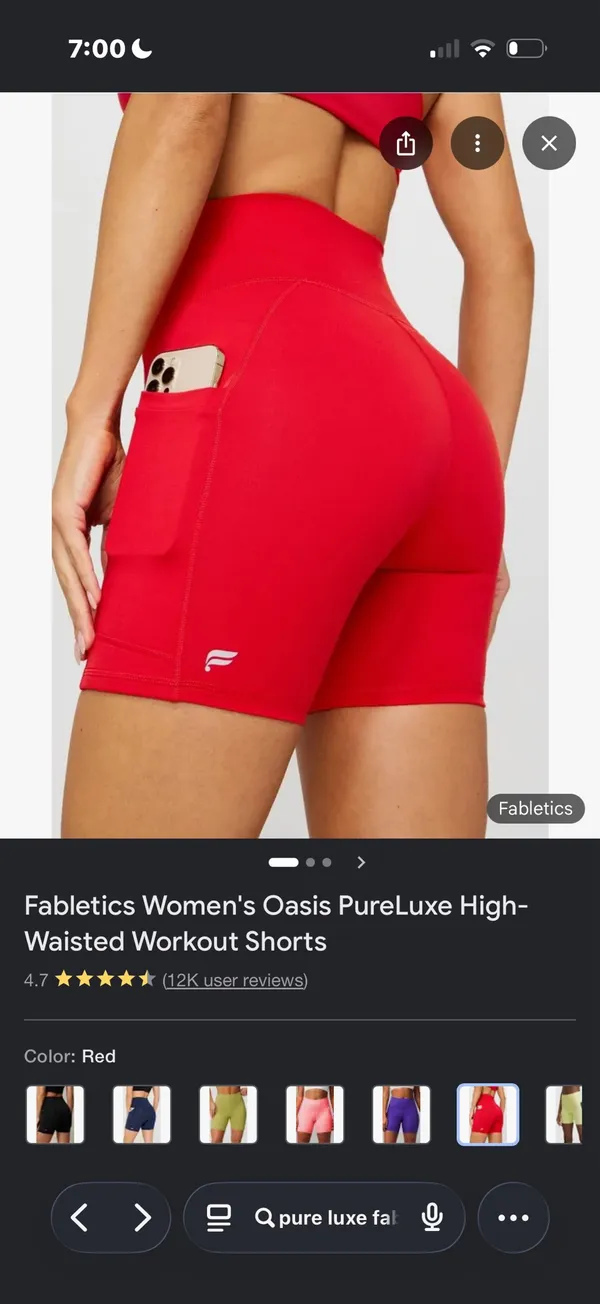 brand new fabletics oasis pureluxe shorts - Image 5