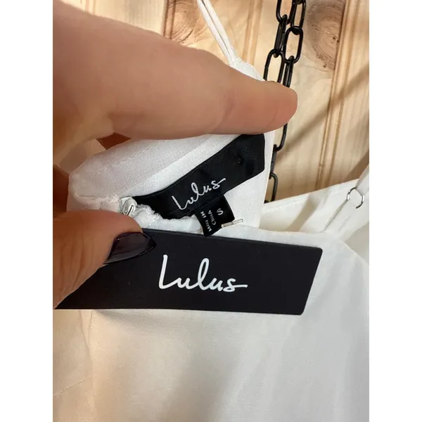 Lulus The Way to Love White Ruffled Maxi Dress Resortwear Classy Wedding Small - Image 10