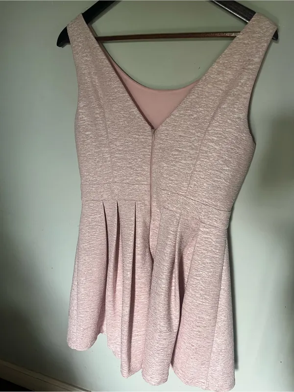 Minuet Petite Pink Bow A-Line Mini Dress - Image 4