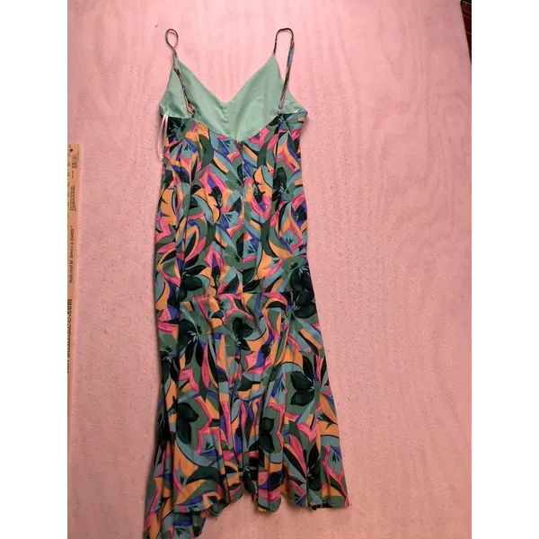 Hello Molly Maxi Dress Womens 6 Multicolor‎ Floral Button Front Summer Boho - Image 9