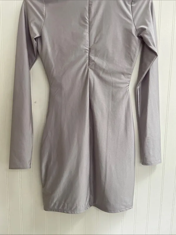 NAKED WARDROBE Figure U Out Mini Dress Long Sleeve Bodycon Size L NWT - Image 8
