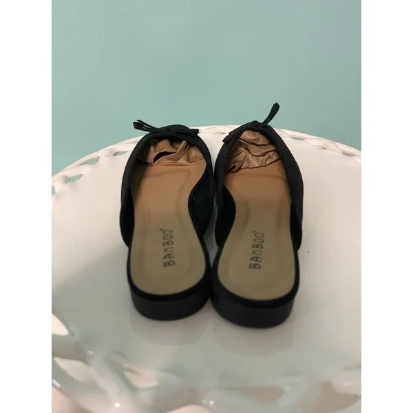 Women's Bamboo Black Print Sequence Size 5.5‎ New S-314 - Image 3