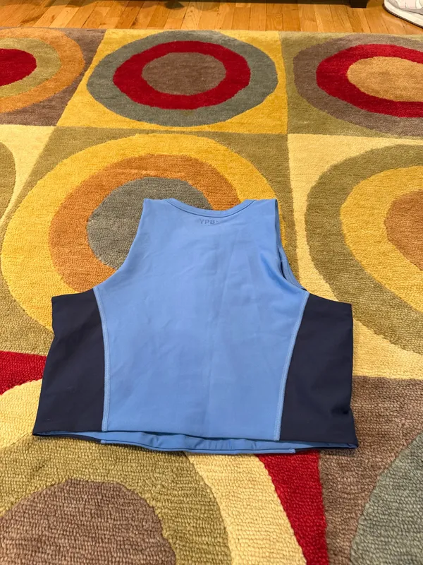 Abercrombie & Fitch YPB Sculptlux Plunge Henley Slim Tank Cropped Workout XL - Image 3