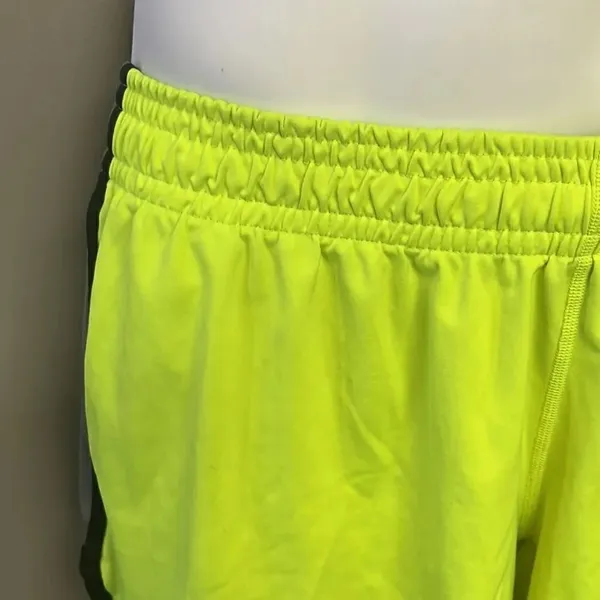 Nike Women’s Dri-Fit Neon Yellow Shorts w/ Elastic Band and Drawstring- Large - Image 5