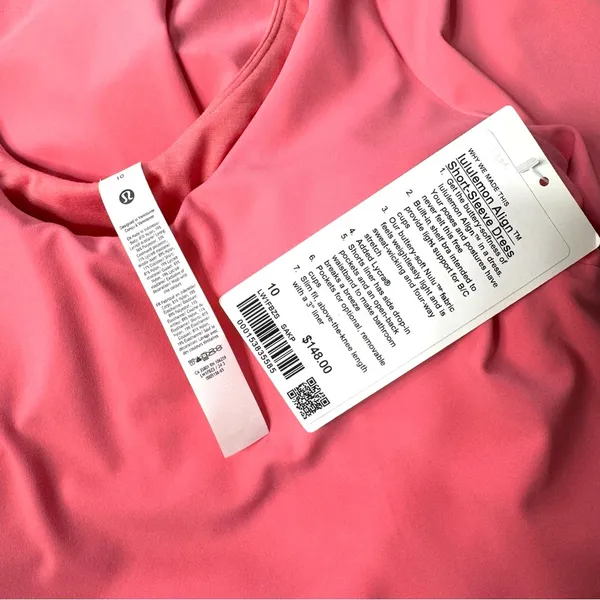 Lululemon Align Short Sleeve Dress Athletic Mini Dress Sakura Pink 10 NWT - Image 14