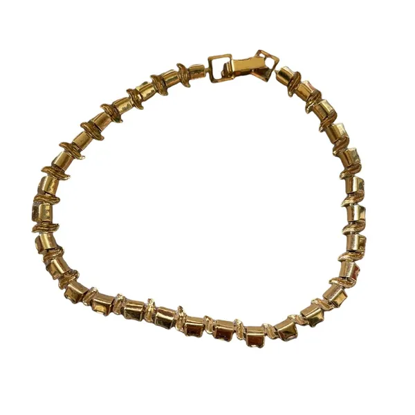 Gold rhinestone tennis bracelet - Image 3