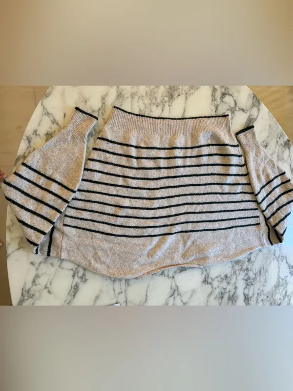 EUC Madewell Wedged V-Neck Sweater • size Large • NT588 PILLING - Image 6
