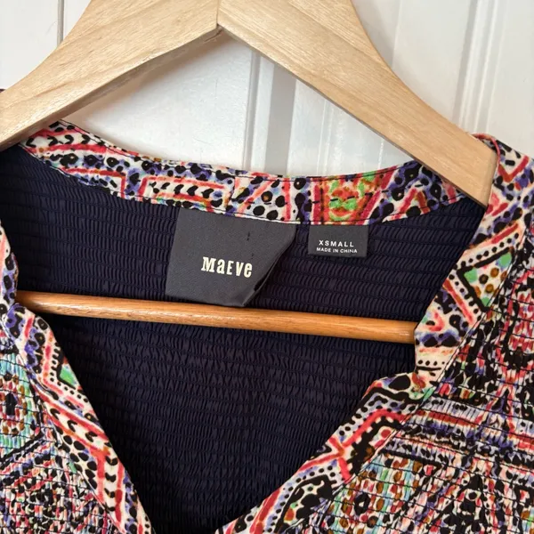 Maeve by Anthropologie‎ Tiled Amethyst Dress Size XS - Image 4