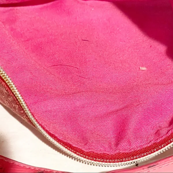Victorias Secret Red Pink Small Hand Purse Love Flower Handbag - Image 3