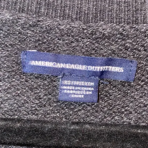 American Eagle Gray Knit Sweater XS Open Knit‎ Lightweight Pullover Cozy - Image 4