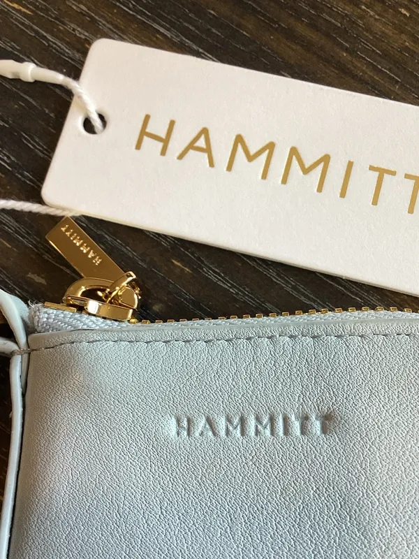 Hammitt Small Blue Leather Key Pouch with Gold Hardware - Image 2