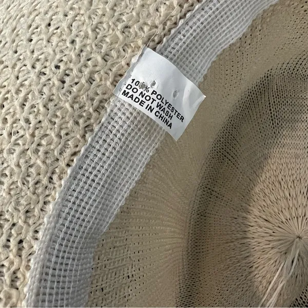 NWT cowboy hat, polyester, mock straw hat, adult - Image 3