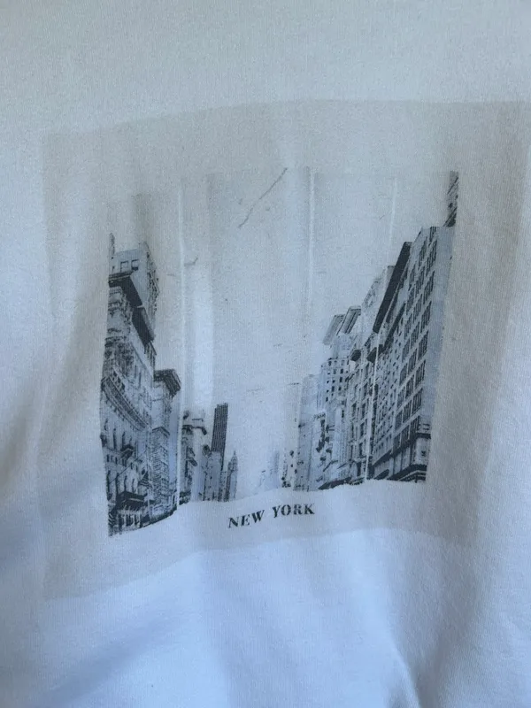 Abercrombie White Graphic Crewneck - Image 2