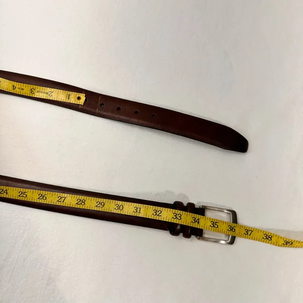 Leather Belt Men's Size 36 Brown Classic Handmade Heavy Duty Dress - Image 8