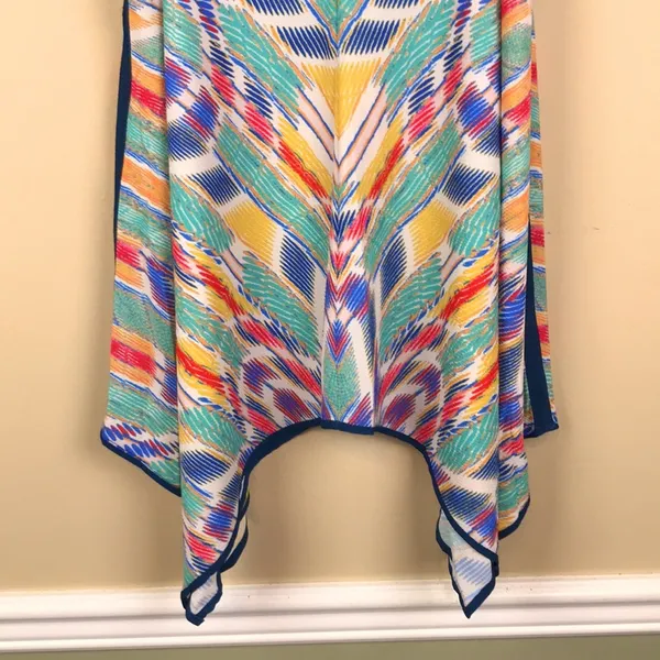 Jealous Tomato Women’s Multi-Colored Patterned Handkerchief Tank Top - Image 3