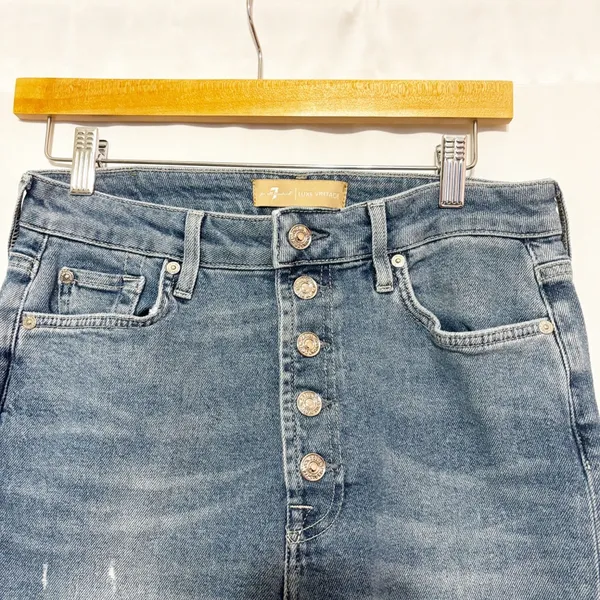 7‎ For All Mankind Women's Ultra High Rise Slim Kick Flare Jeans size 28 - Image 4